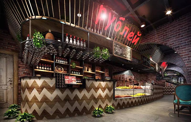 The View西餐厅吧台设计