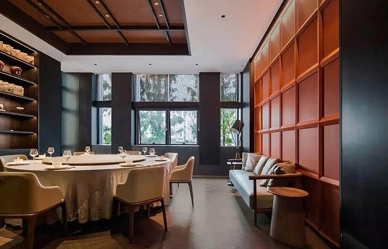 山居荣府大型餐厅饭店装修设计-6