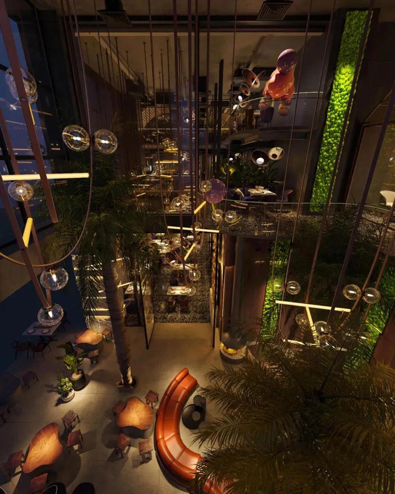 原味烧烤中餐厅照明设计